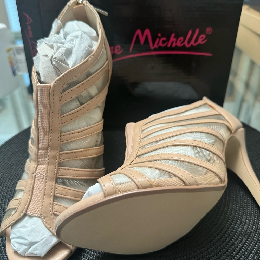 Open Toe Sheer Bootie NWT